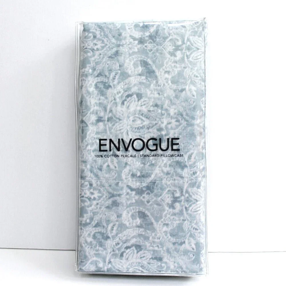 Envogue Luxury Linens Paisley 2 Piece Cotton Percale Standard Pillowcase Set